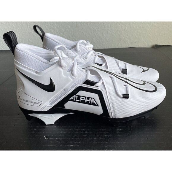Nike Alpha Menace Pro 3 Panda‎ White Football Cleats CT6649-100 Men’s Size 11.5